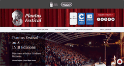 Desktop Screenshot of plautusfestival.it